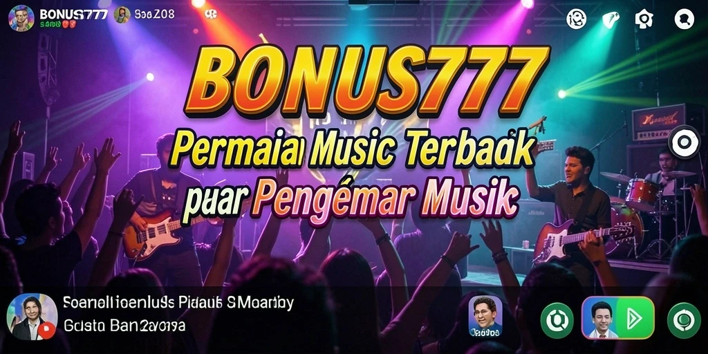 Tampilan gameplay BONUS777 dengan berbagai pilihan lagu seru.