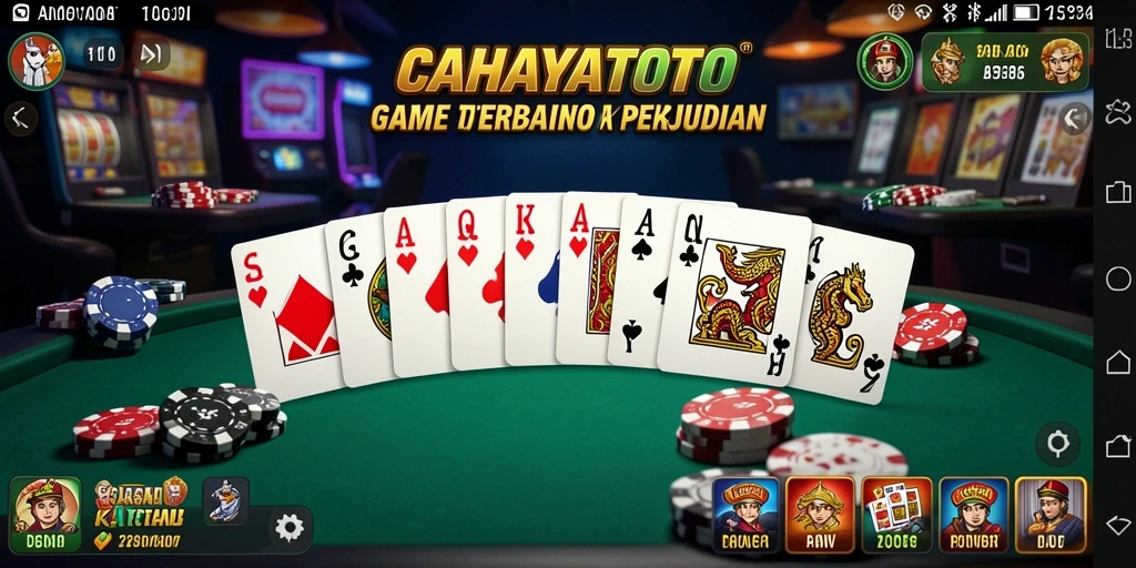 Tampilan layar permainan CAHAYATOTO dengan pemain aktif dalam permainan Domino.
