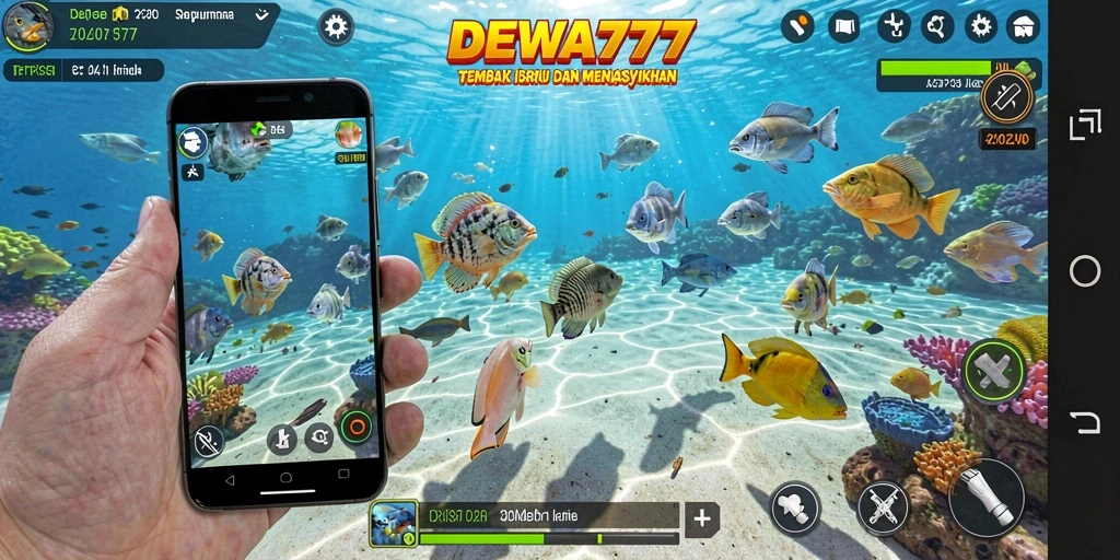 Screenshot gameplay DEWA777 menampilkan aksi seru menangkap ikan.