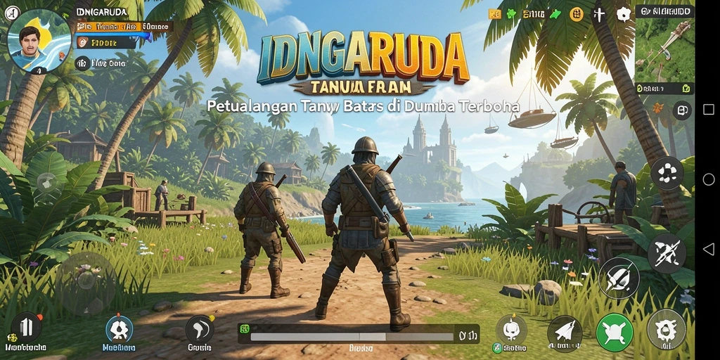 Tampilan mendalam dari gameplay Open World IDNGARUDA dengan aksi petualangan.