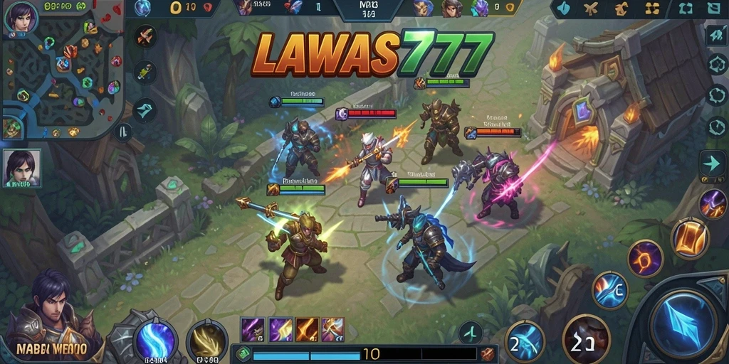 Tampilan menarik selama permainan MOBA LAWAS777.