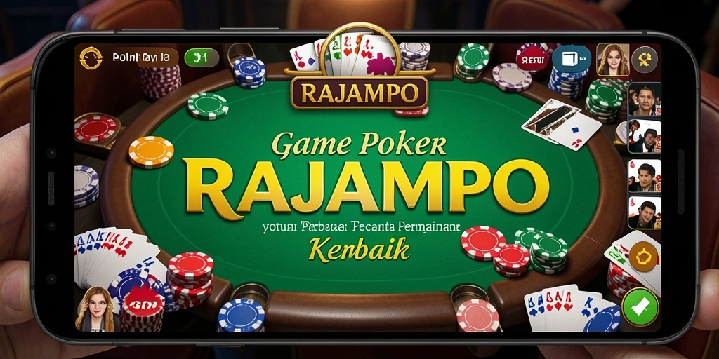 Tampilan menarik dari gameplay Poker RAJAMPO yang mendebarkan.
