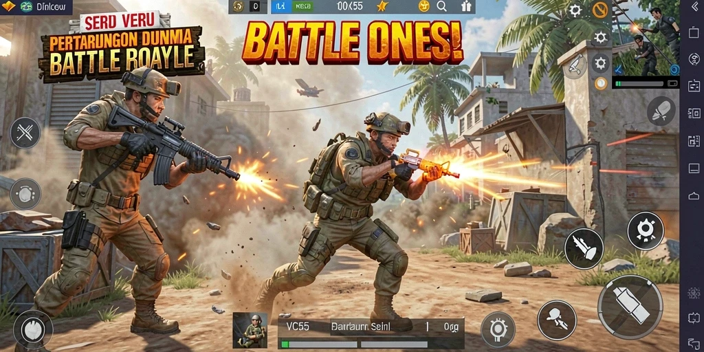 Gameplay intens di VC55 saat pemain berjuang untuk bertahan hidup.